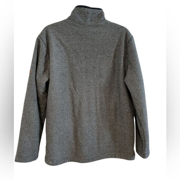 New Orvis Men Fleece Lined 1/4 Zip Pullover Black & White Medium - Picture 2 of 15